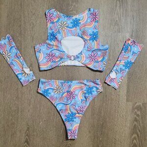 FRW Funkadelic Teaser Top + Thong Bottoms Set - EUC